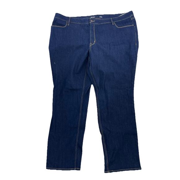 Old Navy High Rise Straight Size 34 Jeans NEW Blue 29" Inseam Denim Women 65-17 - Picture 2 of 10